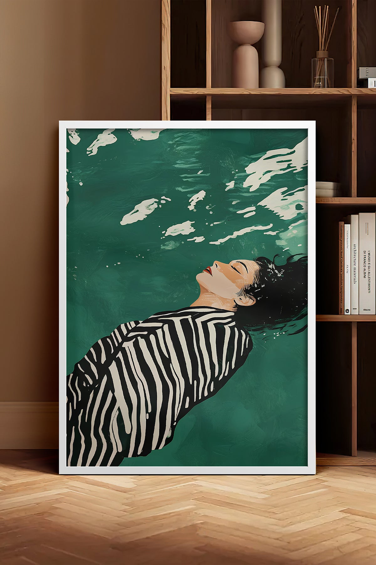 HOMEPACK Ahşap Çerçeveli Tablo Çerçeveli Poster Sanatsal Modern Duvar Dekoru TK-1398