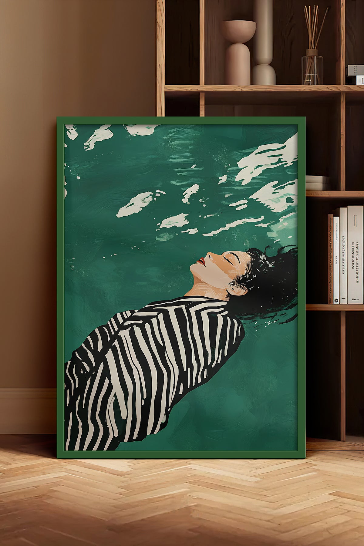 HOMEPACK Ahşap Çerçeveli Tablo Çerçeveli Poster Sanatsal Modern Duvar Dekoru TK-1398