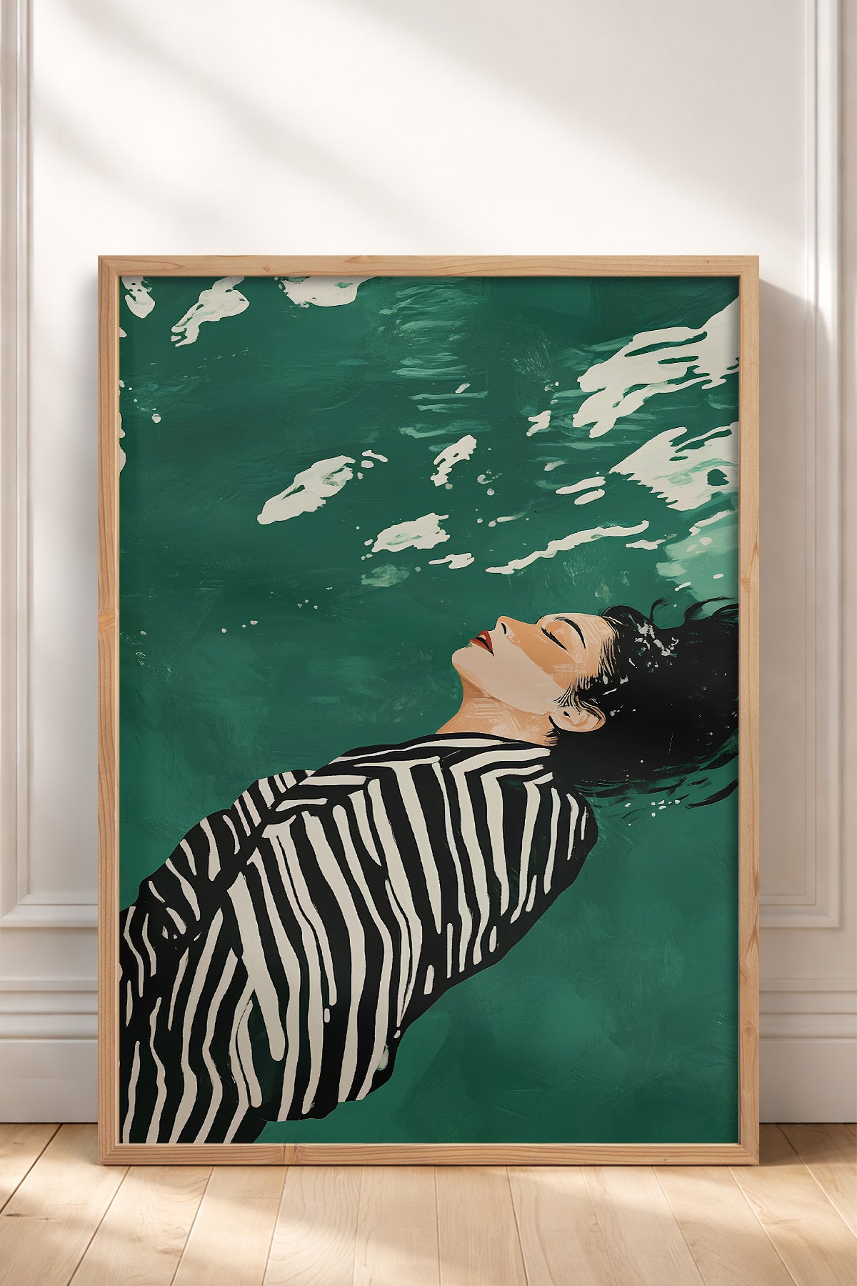 HOMEPACK Ahşap Çerçeveli Tablo Çerçeveli Poster Sanatsal Modern Duvar Dekoru TK-1398