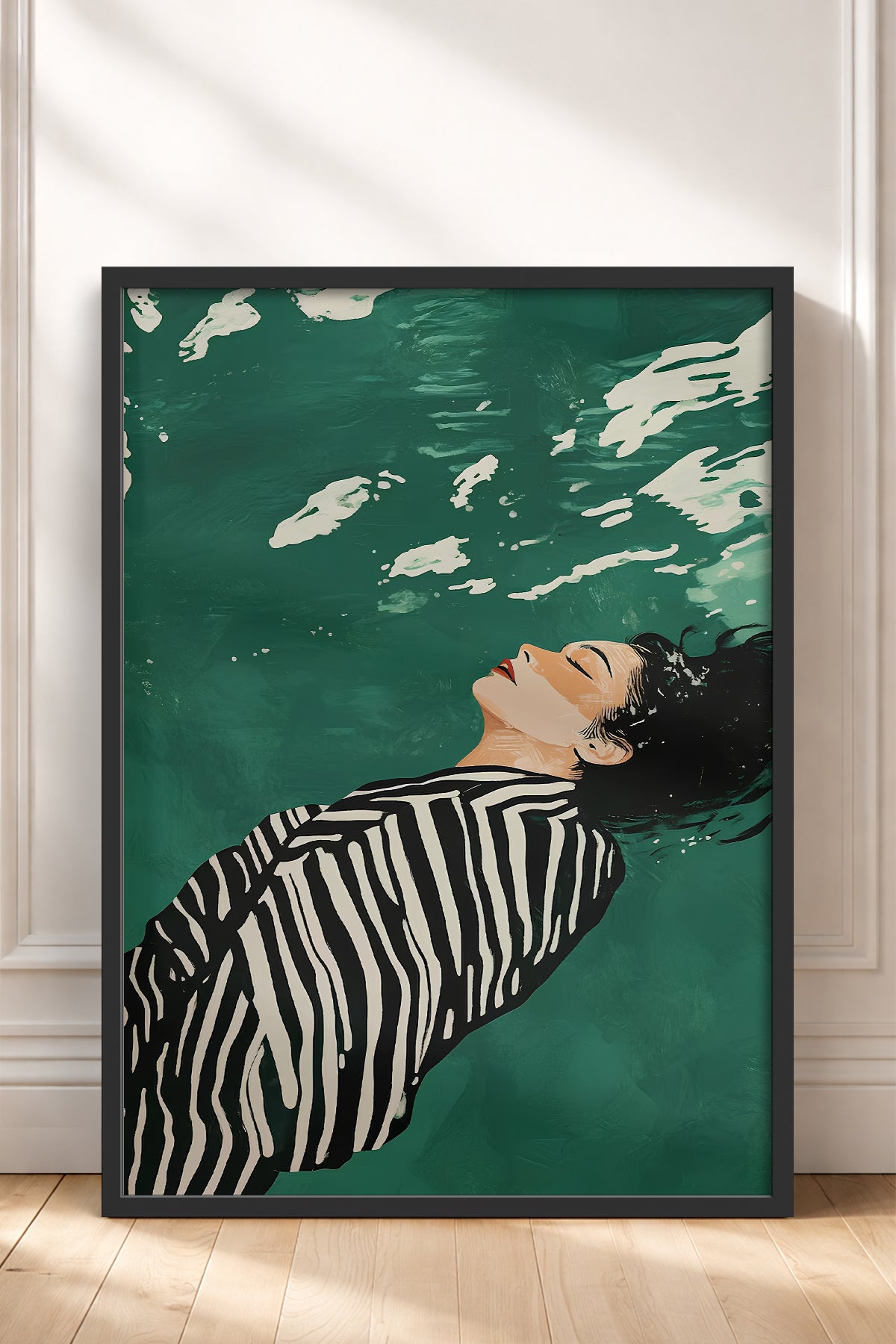 HOMEPACK Ahşap Çerçeveli Tablo Çerçeveli Poster Sanatsal Modern Duvar Dekoru TK-1398