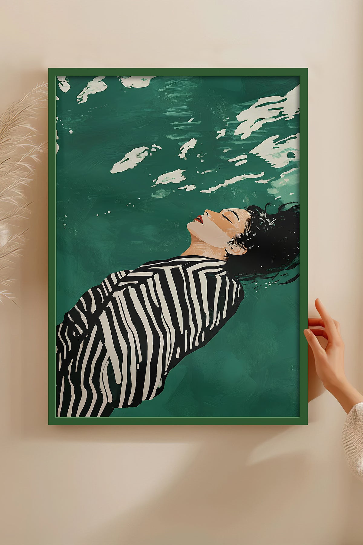 HOMEPACK Ahşap Çerçeveli Tablo Çerçeveli Poster Sanatsal Modern Duvar Dekoru TK-1398