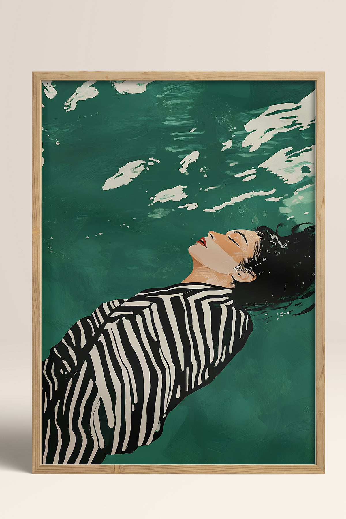 HOMEPACK Ahşap Çerçeveli Tablo Çerçeveli Poster Sanatsal Modern Duvar Dekoru TK-1398