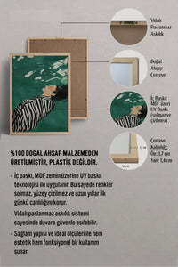 HOMEPACK Ahşap Çerçeveli Tablo Çerçeveli Poster Sanatsal Modern Duvar Dekoru TK-1398