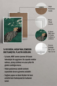 HOMEPACK Ahşap Çerçeveli Tablo Çerçeveli Poster Sanatsal Modern Duvar Dekoru TK-1398