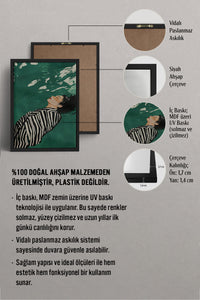 HOMEPACK Ahşap Çerçeveli Tablo Çerçeveli Poster Sanatsal Modern Duvar Dekoru TK-1398