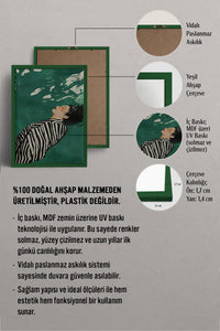HOMEPACK Ahşap Çerçeveli Tablo Çerçeveli Poster Sanatsal Modern Duvar Dekoru TK-1398