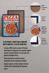 HOMEPACK Ahşap Çerçeveli Tablo Çerçeveli Poster Sanatsal Modern Duvar Dekoru TK-1399