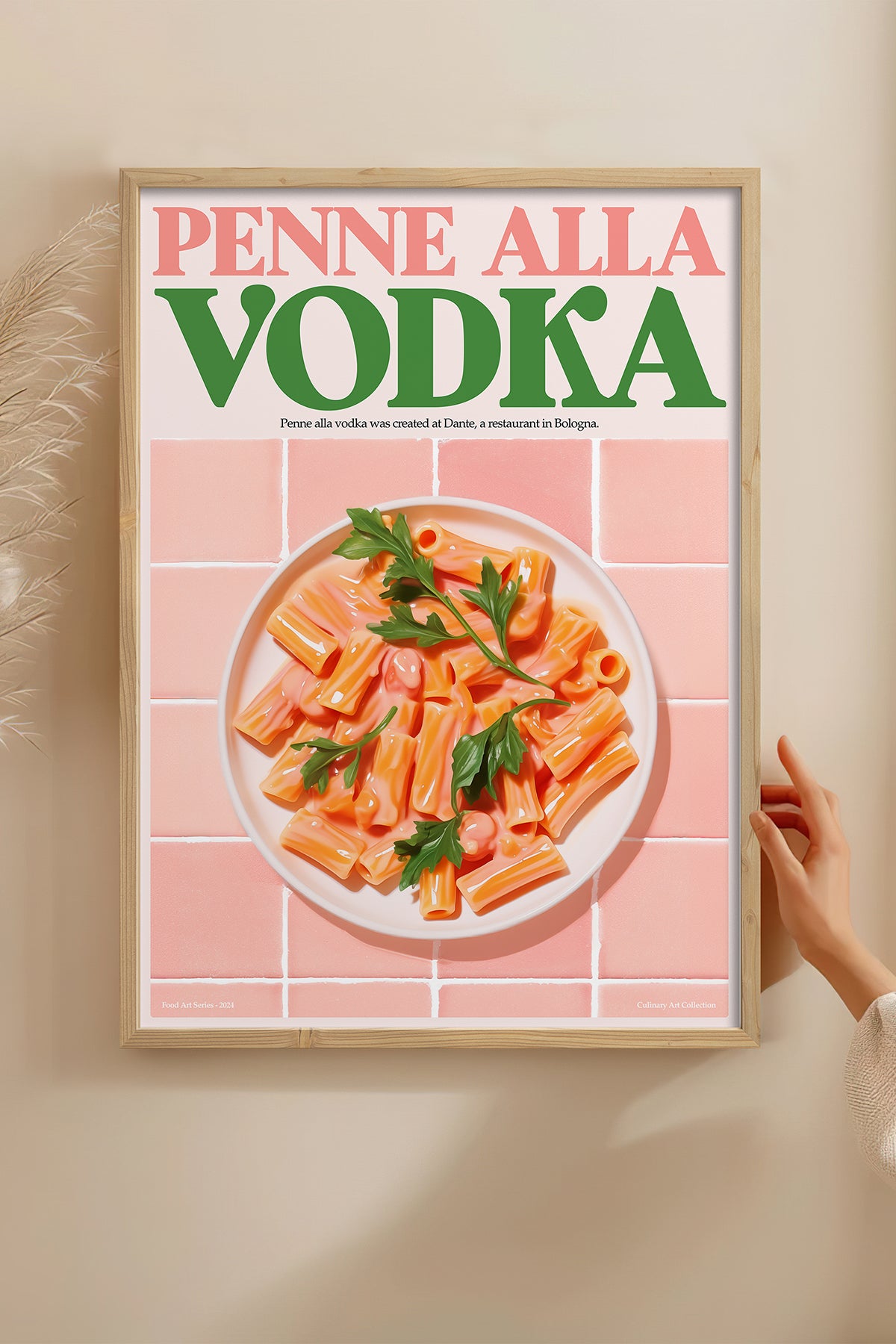 HOMEPACK Ahşap Çerçeveli Tablo Çerçeveli Poster Sanatsal Modern Duvar Dekoru TK-1401