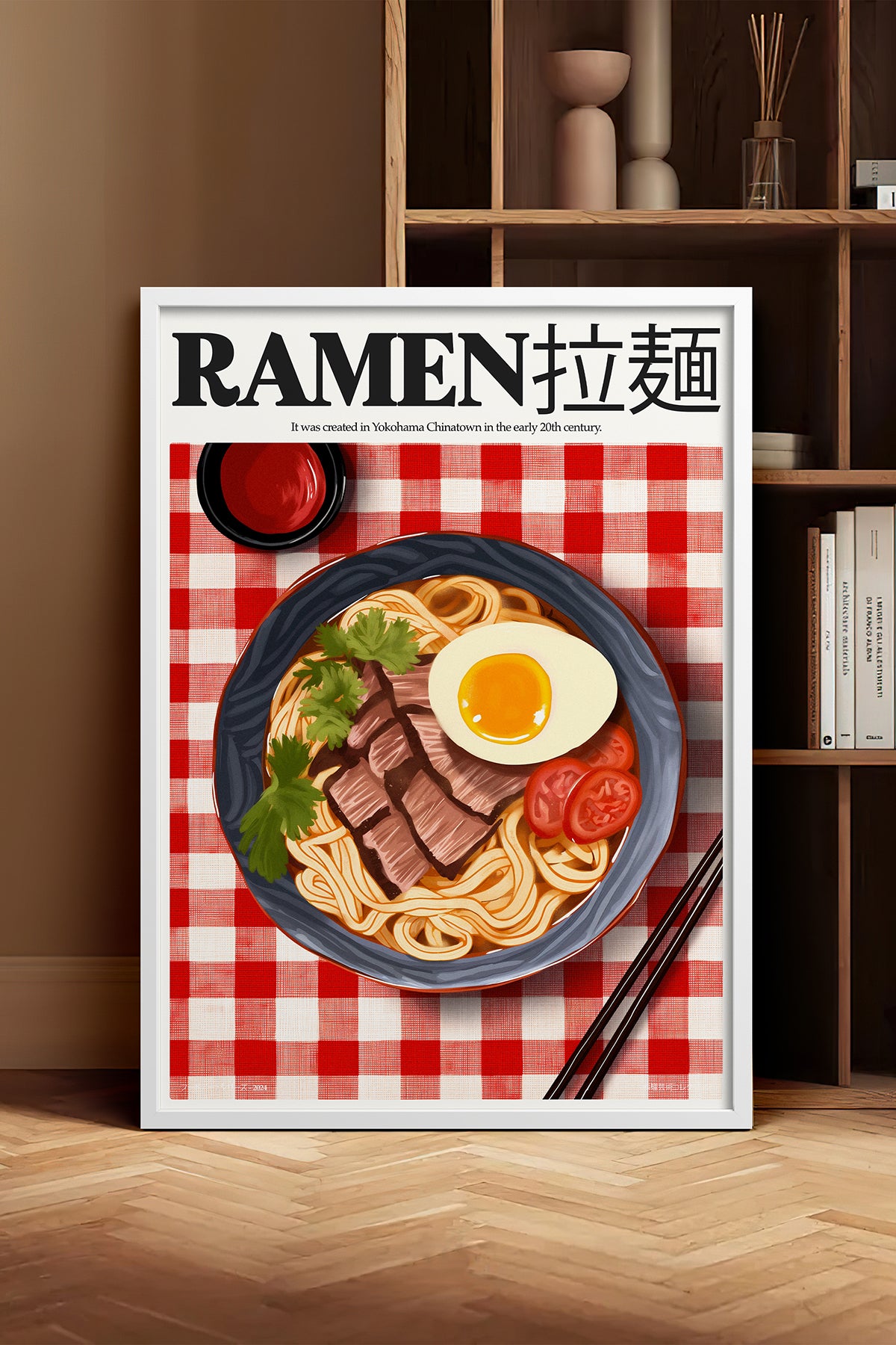 HOMEPACK Ahşap Çerçeveli Tablo Çerçeveli Poster Sanatsal Modern Duvar Dekoru TK-1402