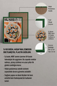 HOMEPACK Ahşap Çerçeveli Tablo Çerçeveli Poster Sanatsal Modern Duvar Dekoru TK-1403