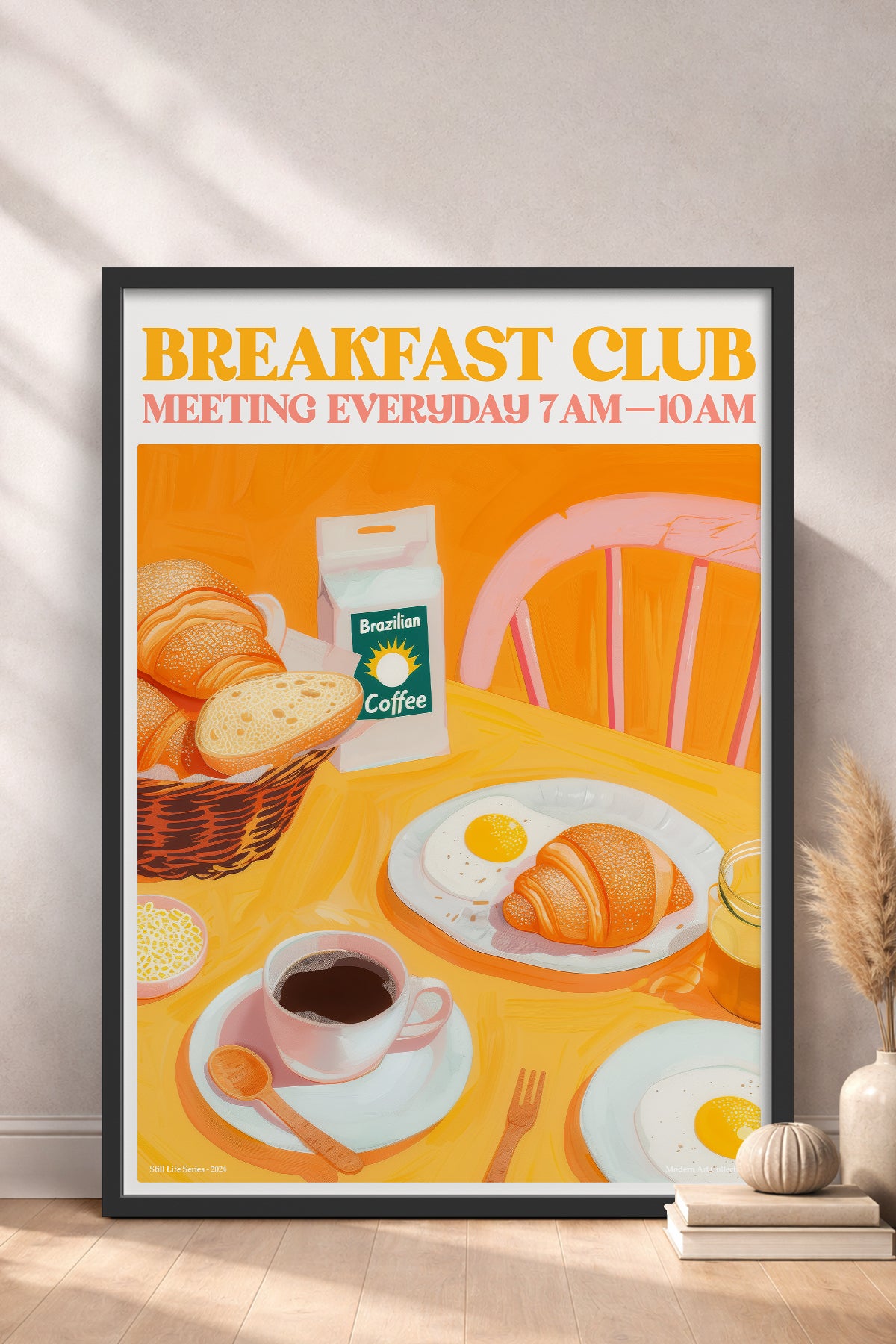 HOMEPACK Ahşap Çerçeveli Tablo Çerçeveli Poster Sanatsal Modern Duvar Dekoru TK-1404