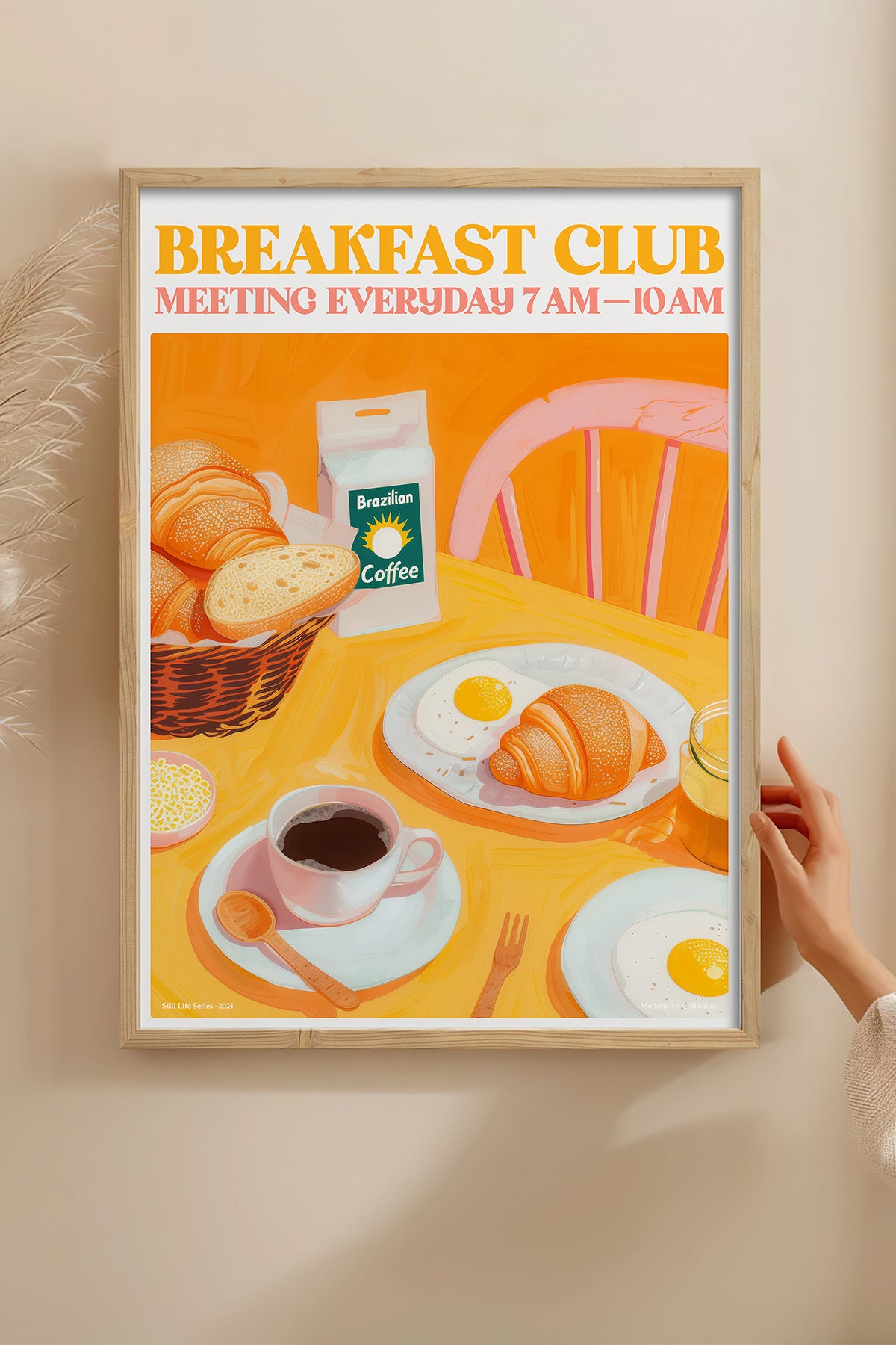HOMEPACK Ahşap Çerçeveli Tablo Çerçeveli Poster Sanatsal Modern Duvar Dekoru TK-1404