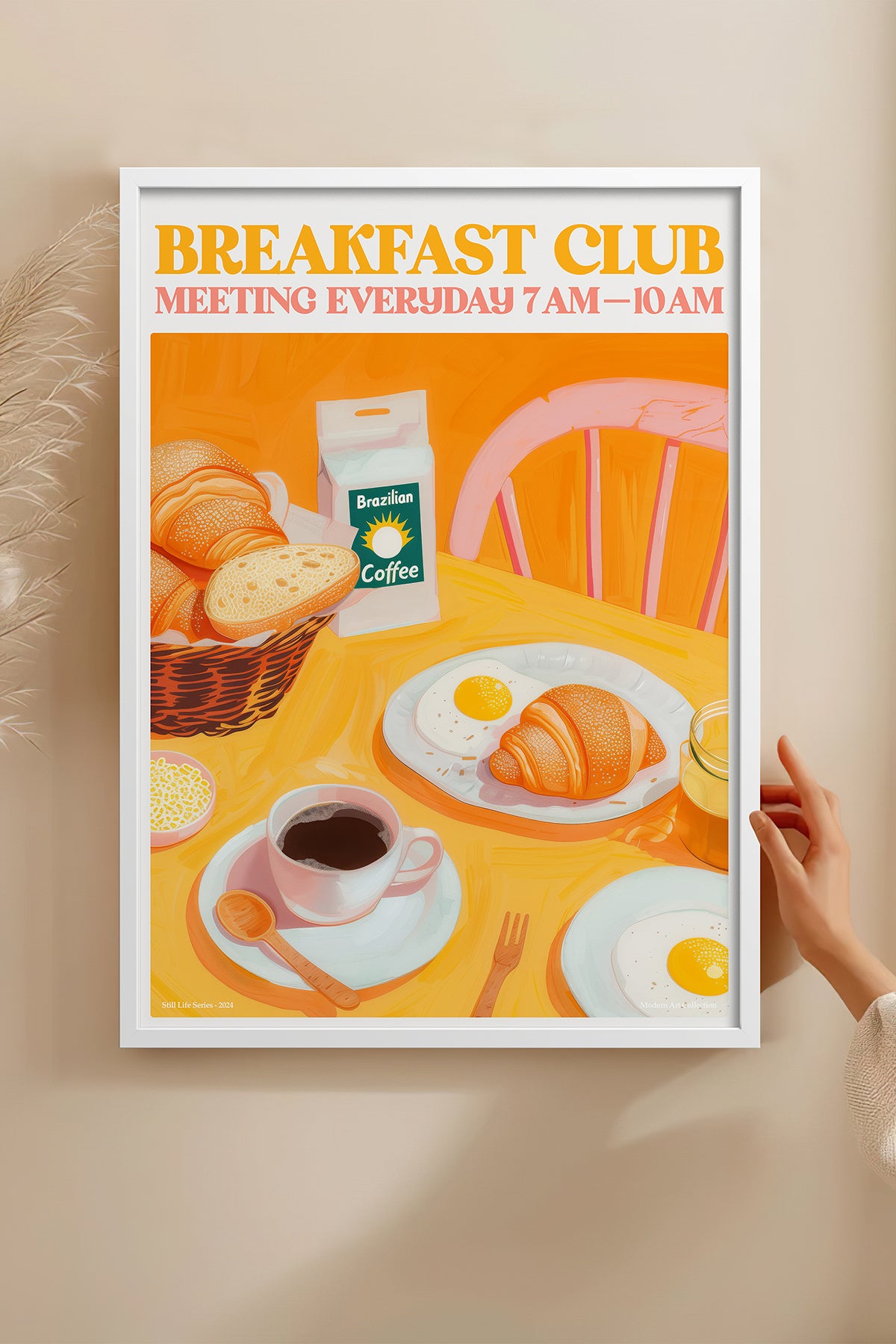 HOMEPACK Ahşap Çerçeveli Tablo Çerçeveli Poster Sanatsal Modern Duvar Dekoru TK-1404