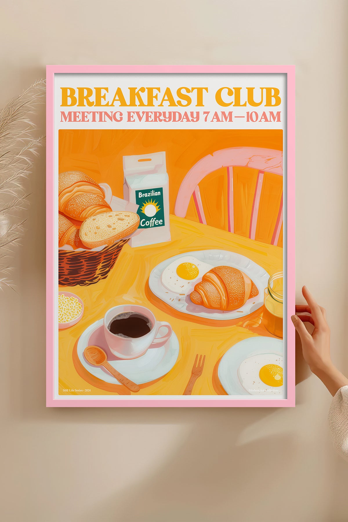 HOMEPACK Ahşap Çerçeveli Tablo Çerçeveli Poster Sanatsal Modern Duvar Dekoru TK-1404