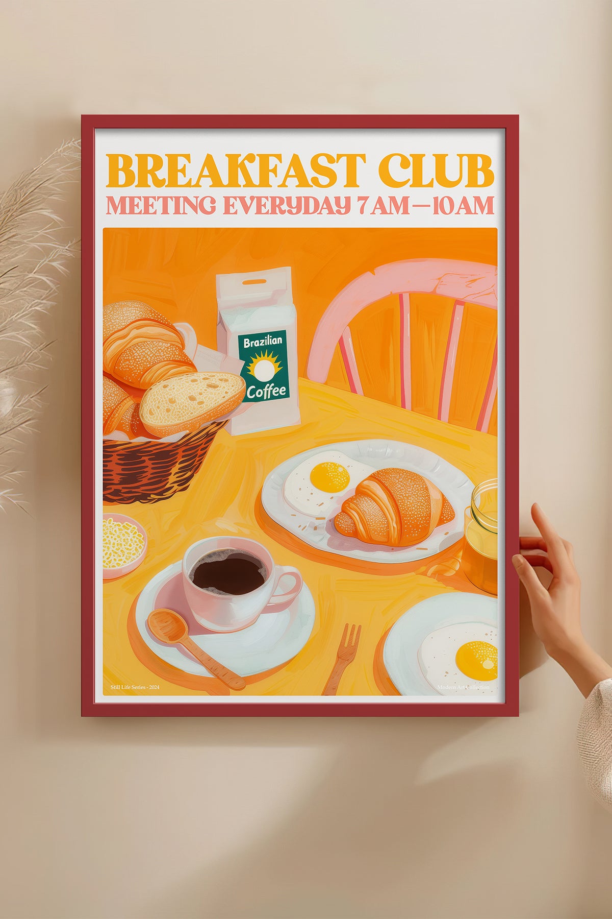 HOMEPACK Ahşap Çerçeveli Tablo Çerçeveli Poster Sanatsal Modern Duvar Dekoru TK-1404