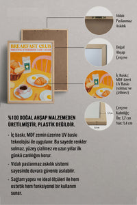 HOMEPACK Ahşap Çerçeveli Tablo Çerçeveli Poster Sanatsal Modern Duvar Dekoru TK-1404