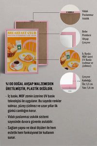 HOMEPACK Ahşap Çerçeveli Tablo Çerçeveli Poster Sanatsal Modern Duvar Dekoru TK-1404