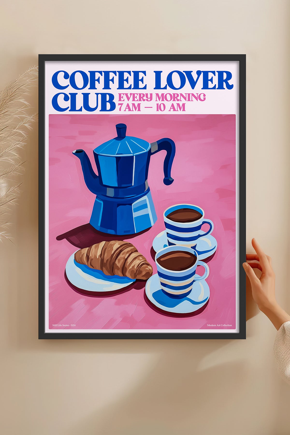 HOMEPACK Ahşap Çerçeveli Tablo Çerçeveli Poster Sanatsal Modern Duvar Dekoru TK-1405