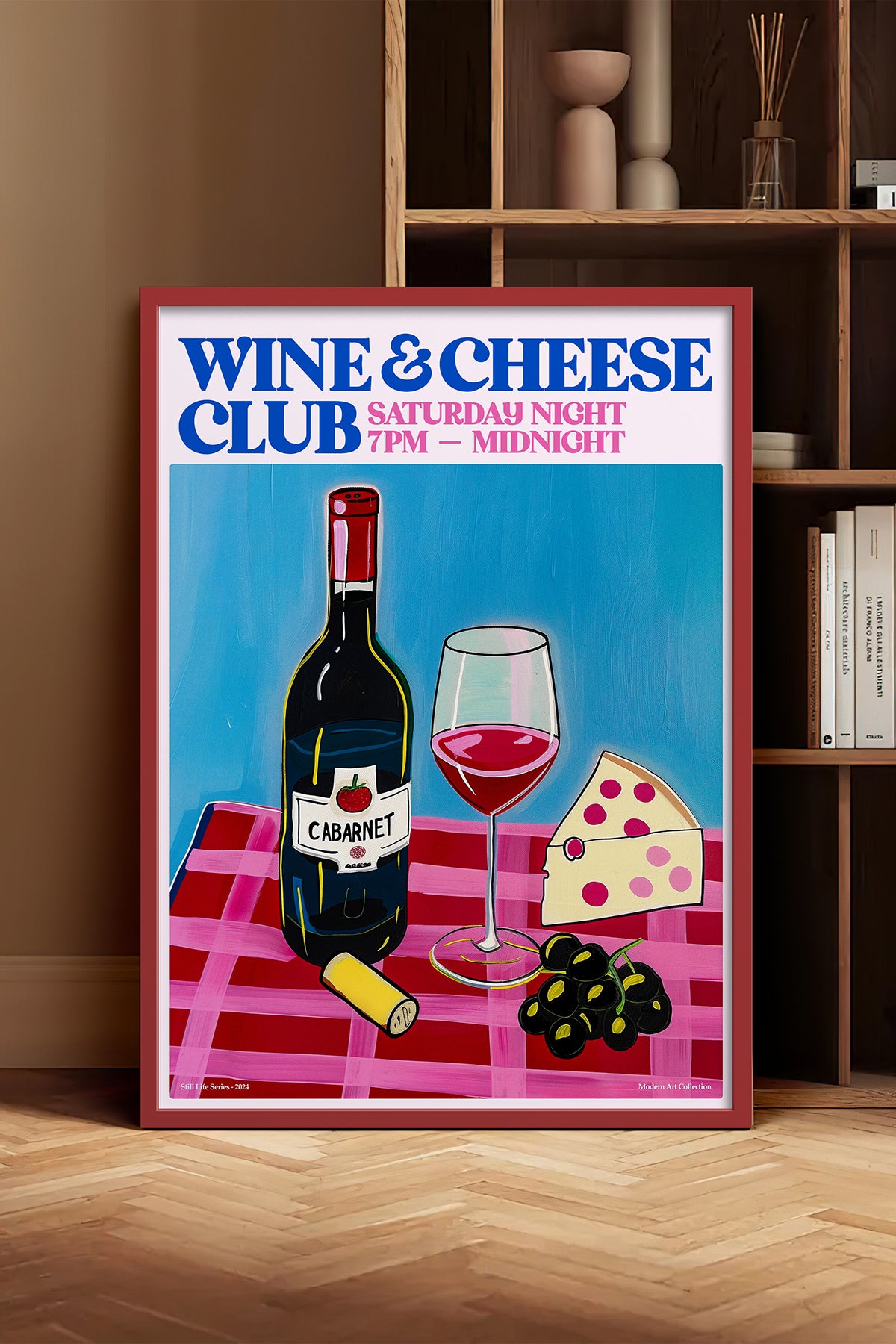 HOMEPACK Ahşap Çerçeveli Tablo Çerçeveli Poster Sanatsal Modern Duvar Dekoru TK-1407