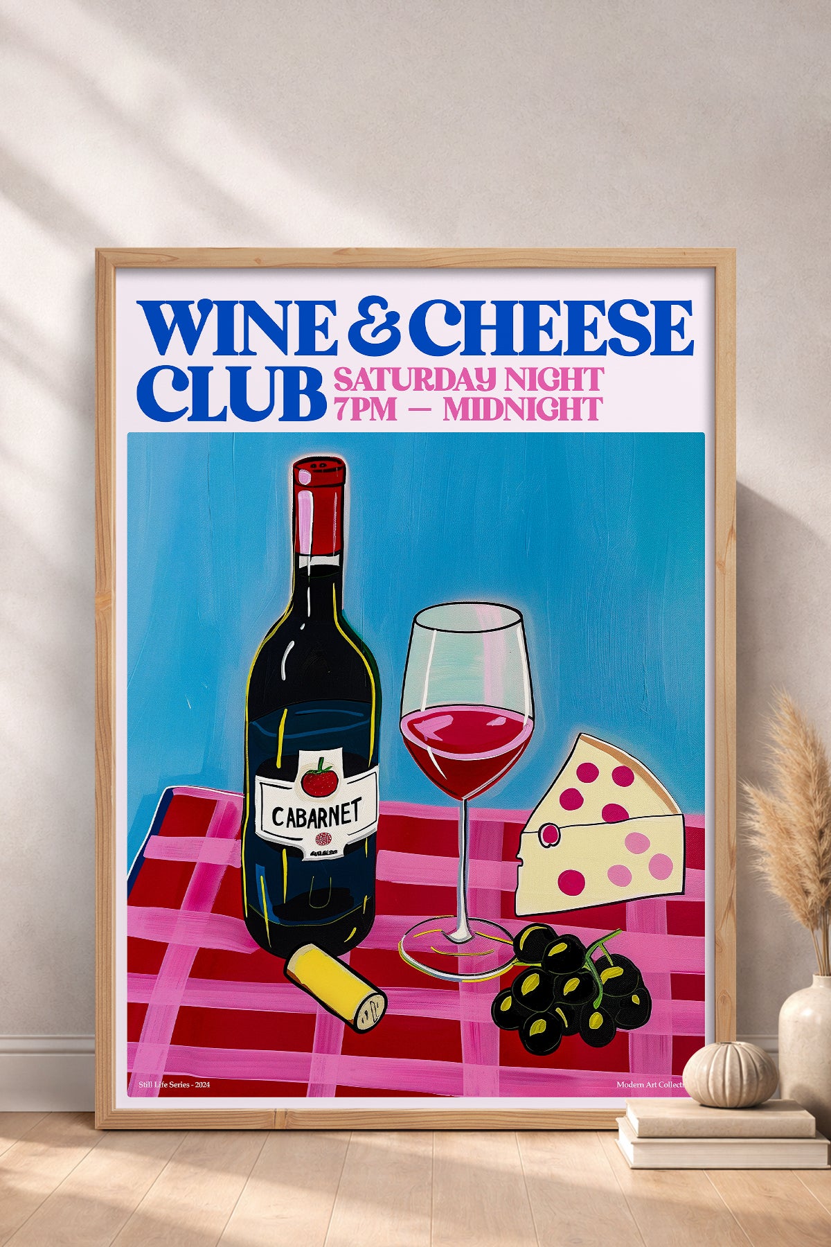 HOMEPACK Ahşap Çerçeveli Tablo Çerçeveli Poster Sanatsal Modern Duvar Dekoru TK-1407