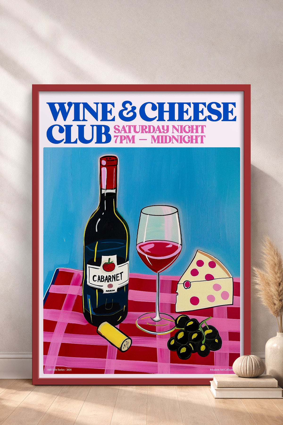 HOMEPACK Ahşap Çerçeveli Tablo Çerçeveli Poster Sanatsal Modern Duvar Dekoru TK-1407