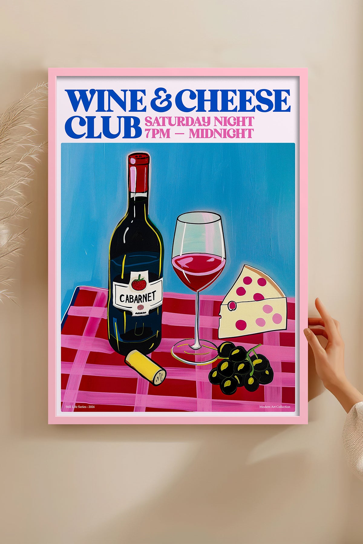 HOMEPACK Ahşap Çerçeveli Tablo Çerçeveli Poster Sanatsal Modern Duvar Dekoru TK-1407