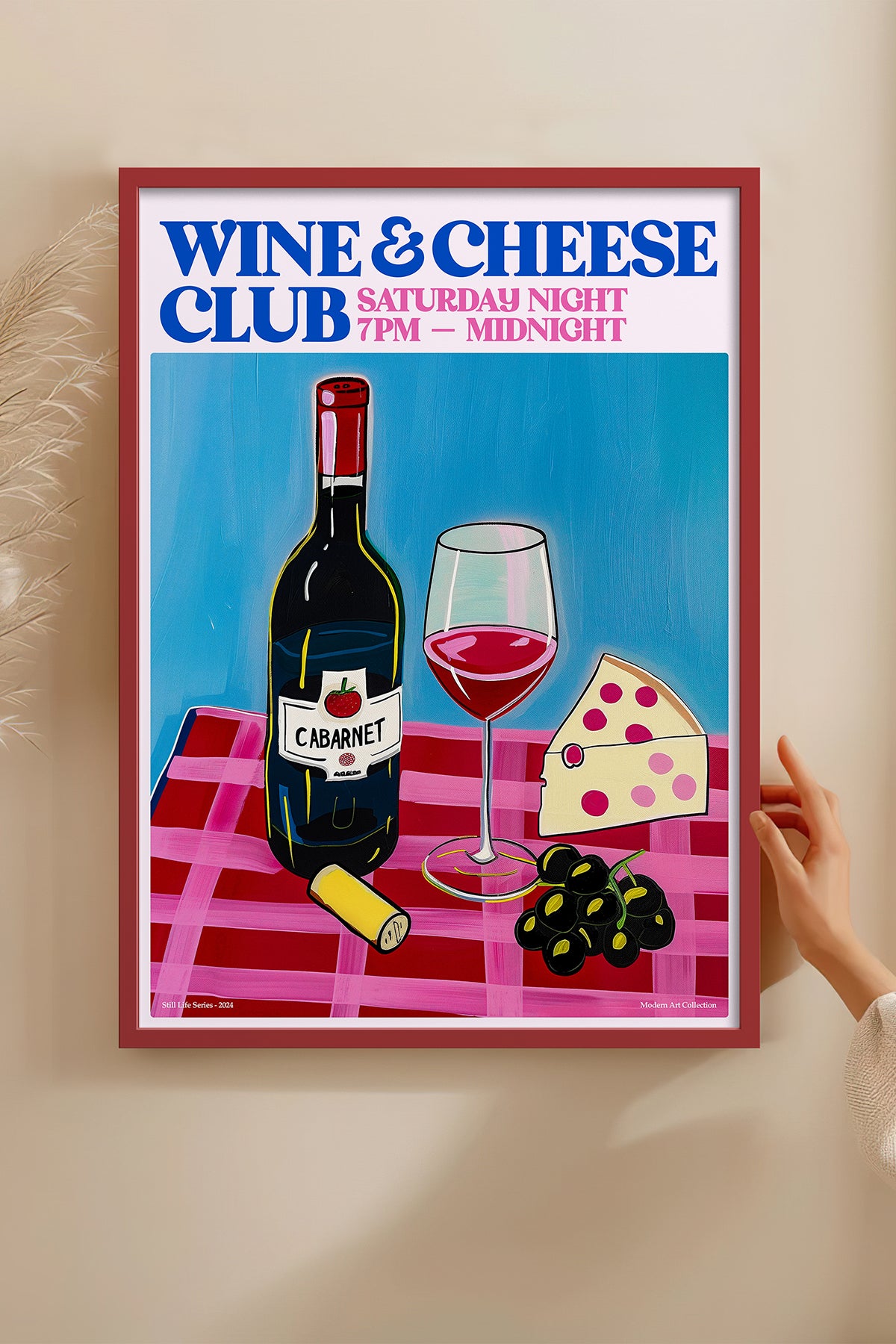 HOMEPACK Ahşap Çerçeveli Tablo Çerçeveli Poster Sanatsal Modern Duvar Dekoru TK-1407