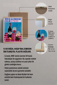 HOMEPACK Ahşap Çerçeveli Tablo Çerçeveli Poster Sanatsal Modern Duvar Dekoru TK-1407