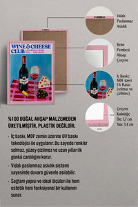 HOMEPACK Ahşap Çerçeveli Tablo Çerçeveli Poster Sanatsal Modern Duvar Dekoru TK-1407