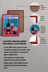 HOMEPACK Ahşap Çerçeveli Tablo Çerçeveli Poster Sanatsal Modern Duvar Dekoru TK-1407