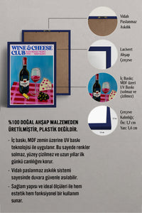 HOMEPACK Ahşap Çerçeveli Tablo Çerçeveli Poster Sanatsal Modern Duvar Dekoru TK-1407
