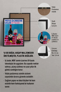 HOMEPACK Ahşap Çerçeveli Tablo Çerçeveli Poster Sanatsal Modern Duvar Dekoru TK-1407