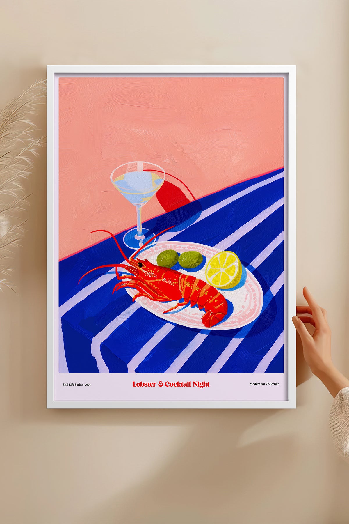 HOMEPACK Ahşap Çerçeveli Tablo Çerçeveli Poster Sanatsal Modern Duvar Dekoru TK-1408