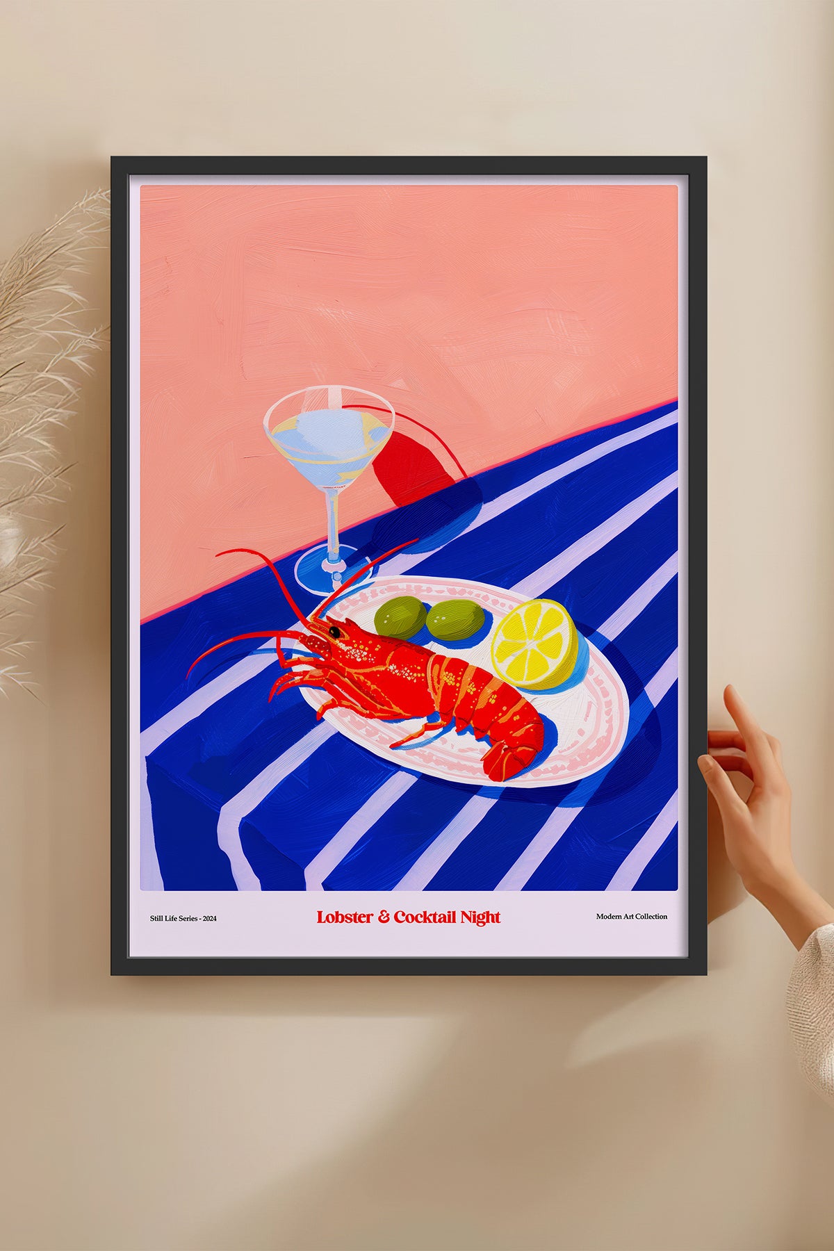 HOMEPACK Ahşap Çerçeveli Tablo Çerçeveli Poster Sanatsal Modern Duvar Dekoru TK-1408