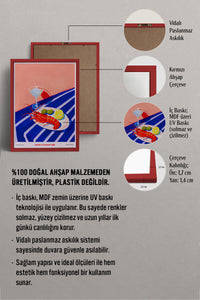 HOMEPACK Ahşap Çerçeveli Tablo Çerçeveli Poster Sanatsal Modern Duvar Dekoru TK-1408