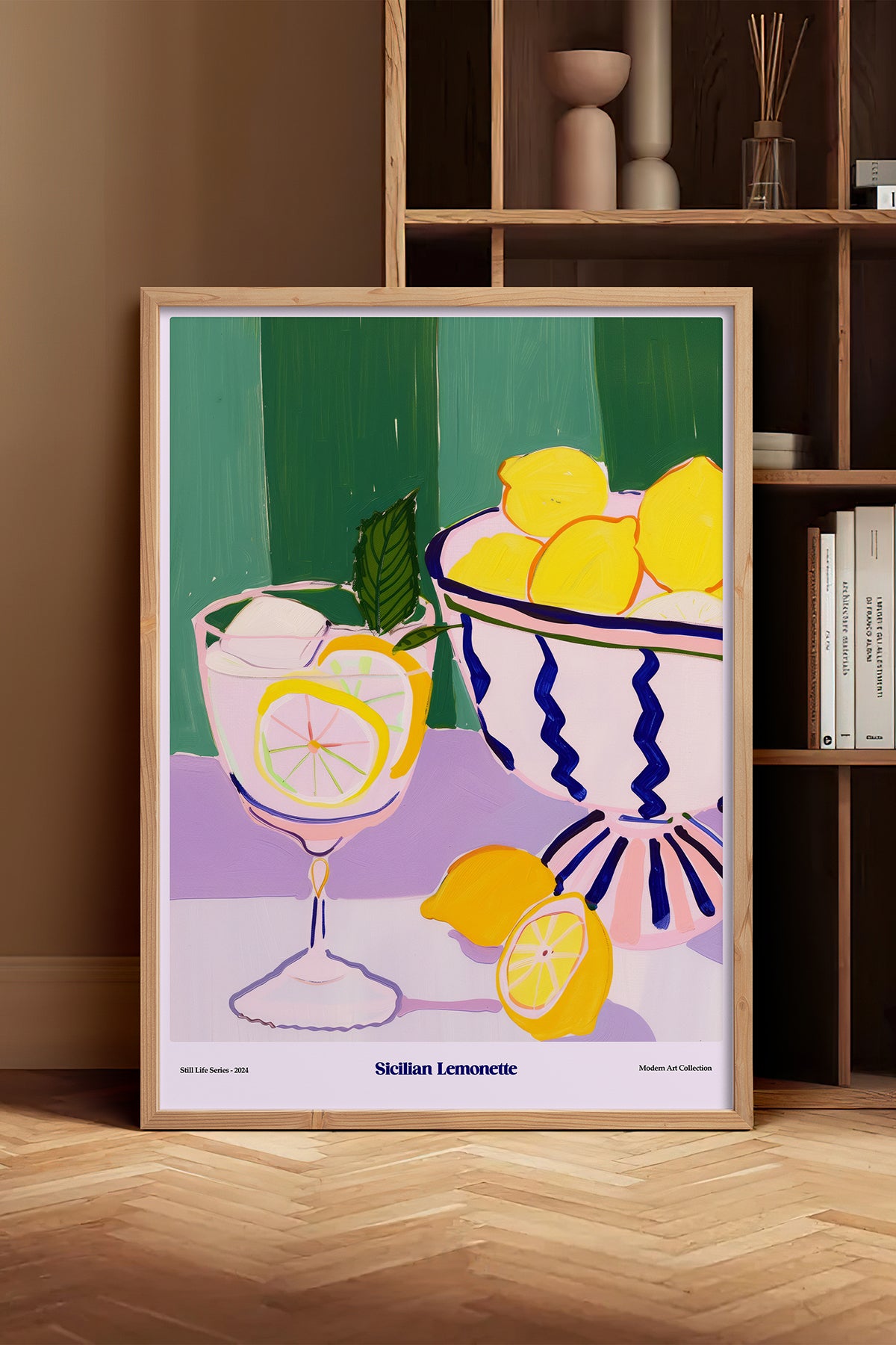 HOMEPACK Ahşap Çerçeveli Tablo Çerçeveli Poster Sanatsal Modern Duvar Dekoru TK-1409
