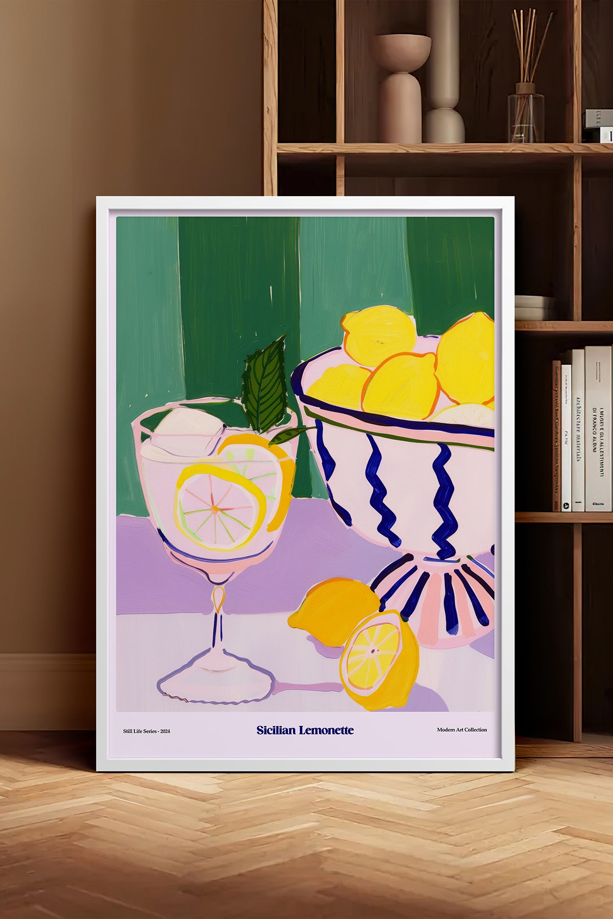 HOMEPACK Ahşap Çerçeveli Tablo Çerçeveli Poster Sanatsal Modern Duvar Dekoru TK-1409
