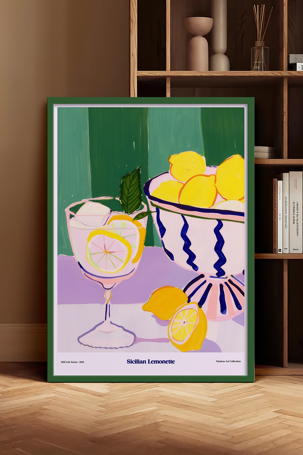 HOMEPACK Ahşap Çerçeveli Tablo Çerçeveli Poster Sanatsal Modern Duvar Dekoru TK-1409