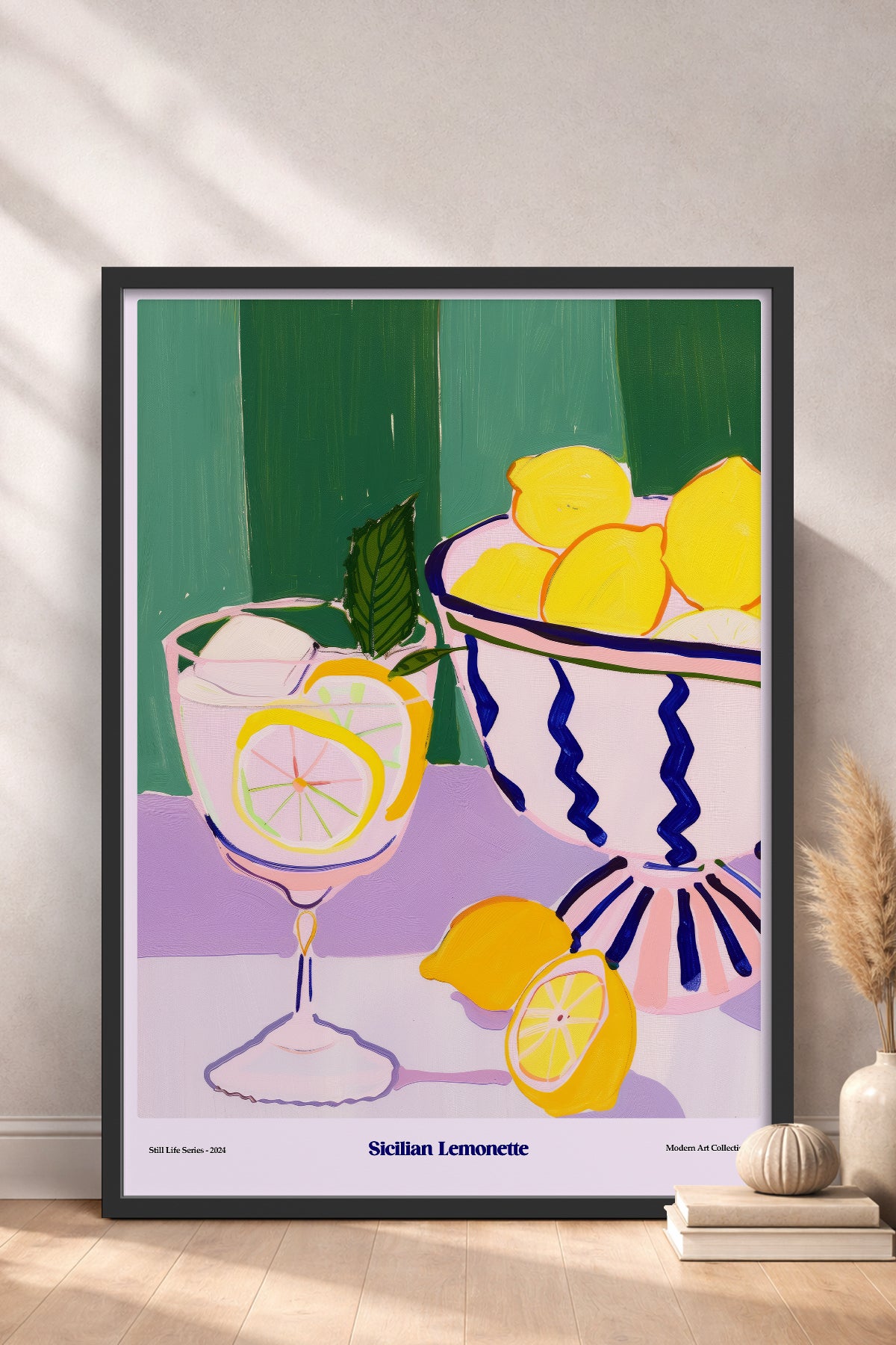 HOMEPACK Ahşap Çerçeveli Tablo Çerçeveli Poster Sanatsal Modern Duvar Dekoru TK-1409