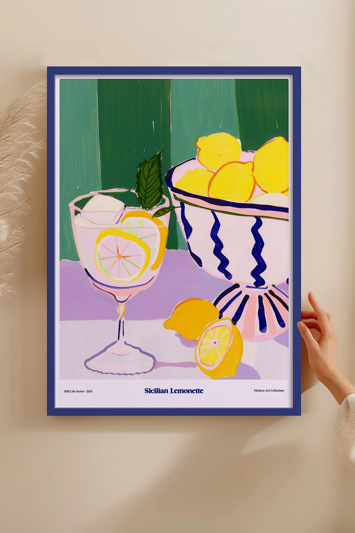 HOMEPACK Ahşap Çerçeveli Tablo Çerçeveli Poster Sanatsal Modern Duvar Dekoru TK-1409