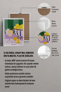 HOMEPACK Ahşap Çerçeveli Tablo Çerçeveli Poster Sanatsal Modern Duvar Dekoru TK-1409