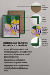 HOMEPACK Ahşap Çerçeveli Tablo Çerçeveli Poster Sanatsal Modern Duvar Dekoru TK-1409