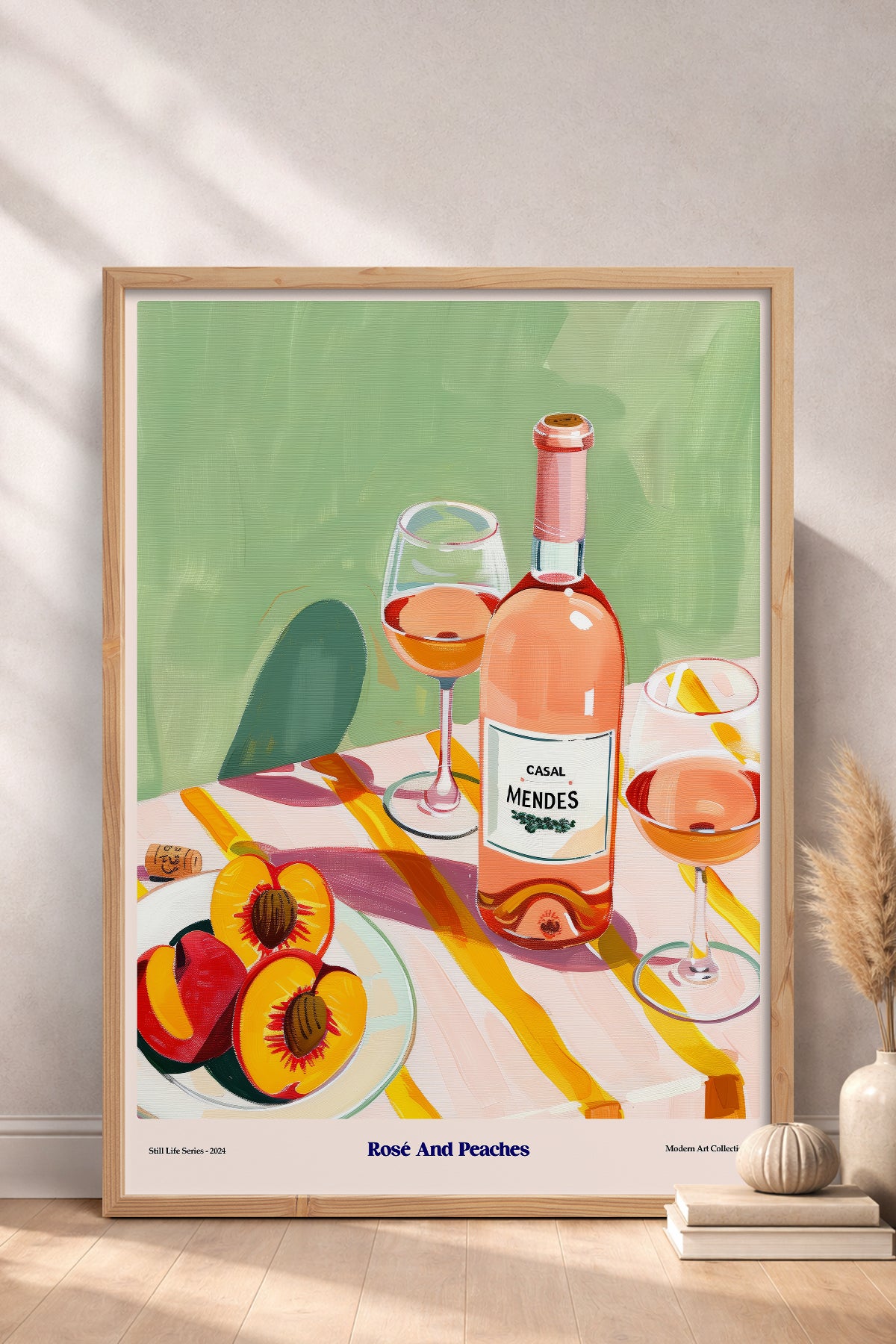 HOMEPACK Ahşap Çerçeveli Tablo Çerçeveli Poster Sanatsal Modern Duvar Dekoru TK-1410
