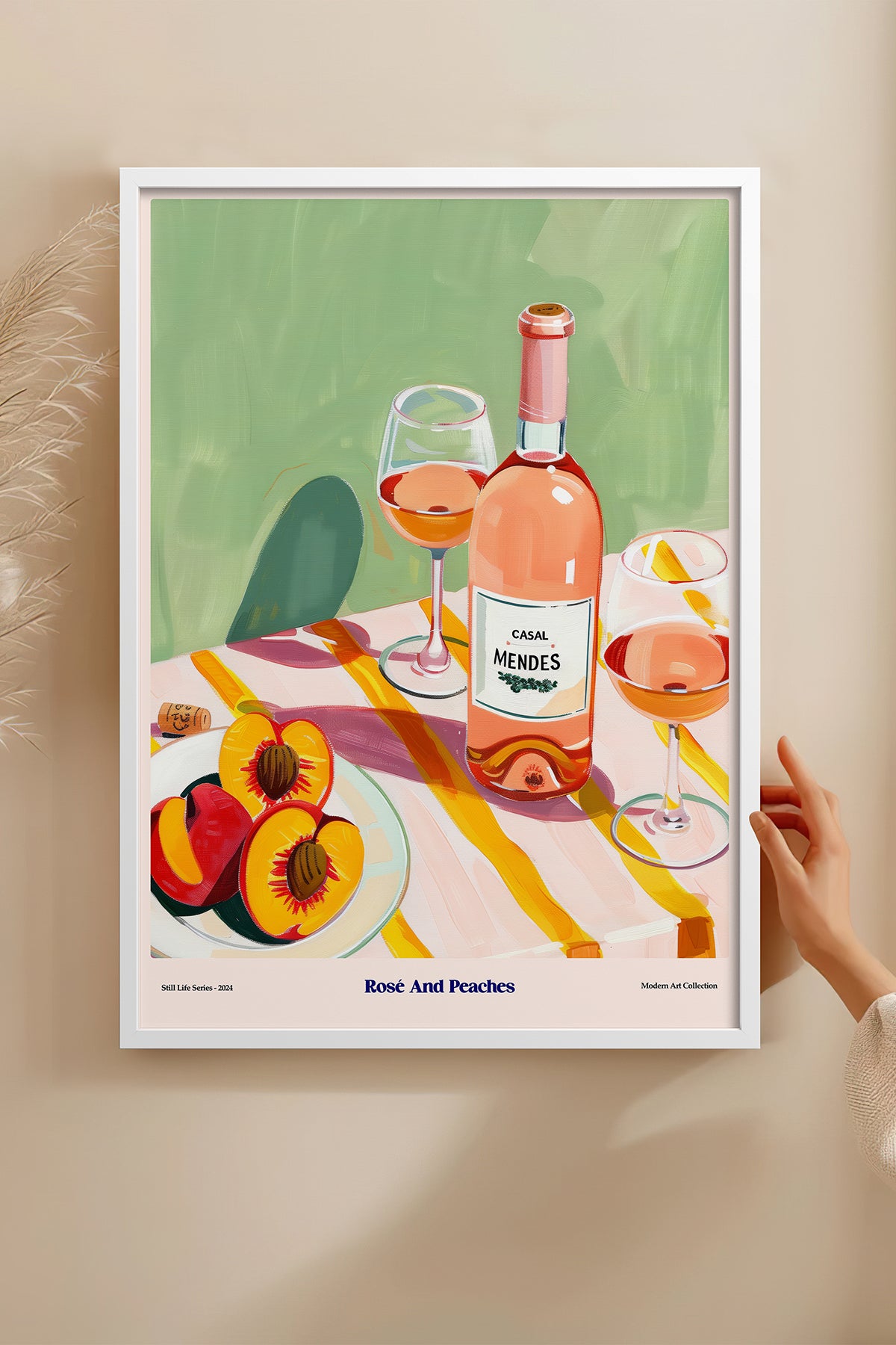 HOMEPACK Ahşap Çerçeveli Tablo Çerçeveli Poster Sanatsal Modern Duvar Dekoru TK-1410