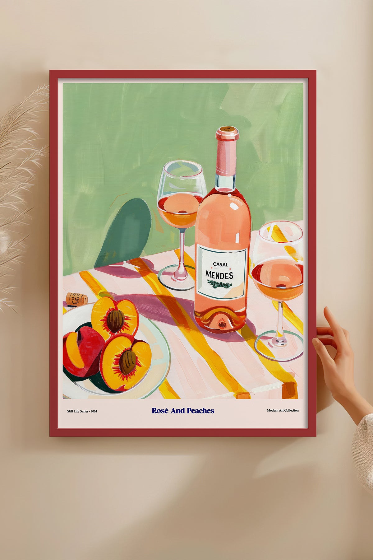 HOMEPACK Ahşap Çerçeveli Tablo Çerçeveli Poster Sanatsal Modern Duvar Dekoru TK-1410