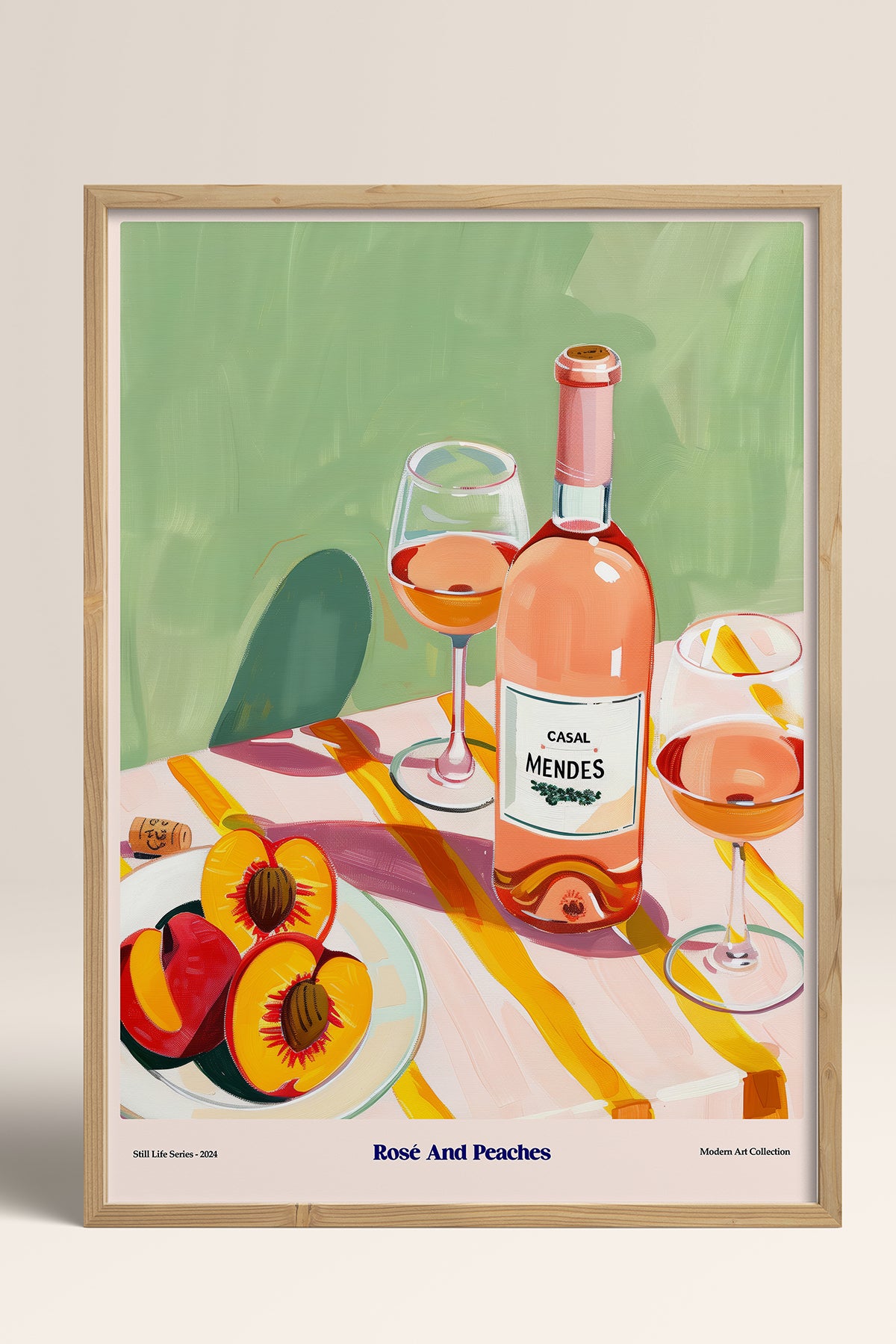 HOMEPACK Ahşap Çerçeveli Tablo Çerçeveli Poster Sanatsal Modern Duvar Dekoru TK-1410