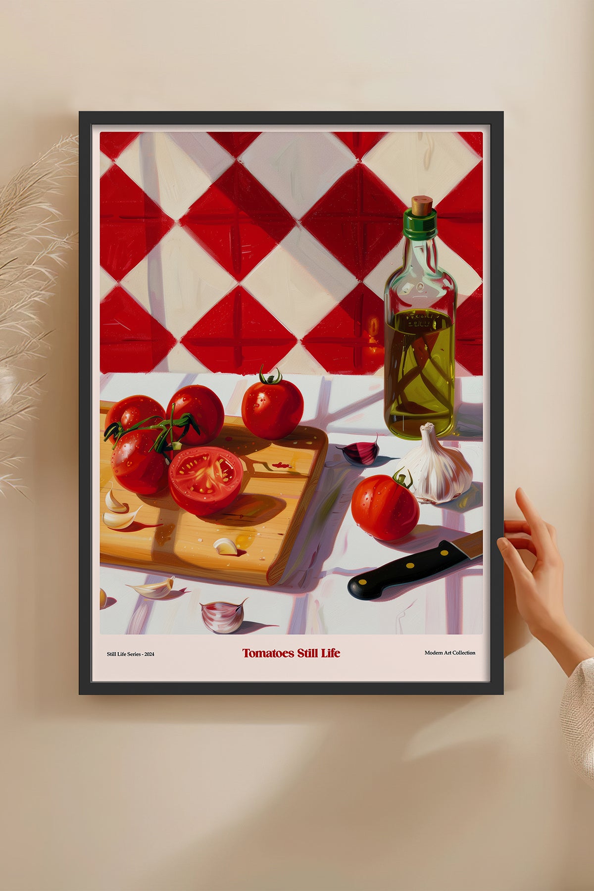 HOMEPACK Ahşap Çerçeveli Tablo Çerçeveli Poster Sanatsal Modern Duvar Dekoru TK-1411