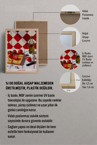 HOMEPACK Ahşap Çerçeveli Tablo Çerçeveli Poster Sanatsal Modern Duvar Dekoru TK-1411