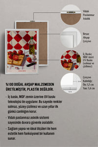 HOMEPACK Ahşap Çerçeveli Tablo Çerçeveli Poster Sanatsal Modern Duvar Dekoru TK-1411