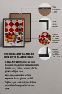 HOMEPACK Ahşap Çerçeveli Tablo Çerçeveli Poster Sanatsal Modern Duvar Dekoru TK-1411
